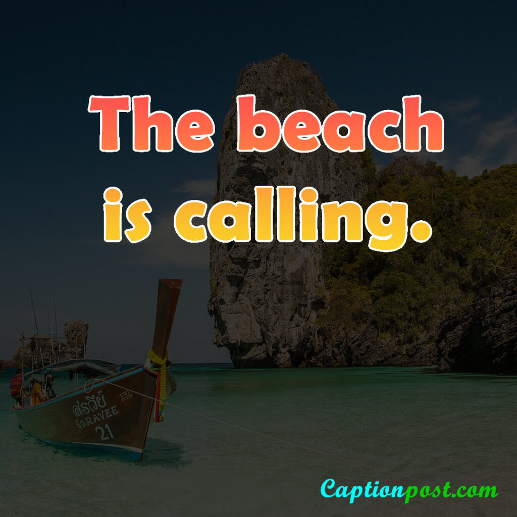 The beach is calling.