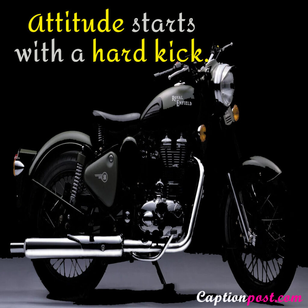 Attitude starts with a hard kick.