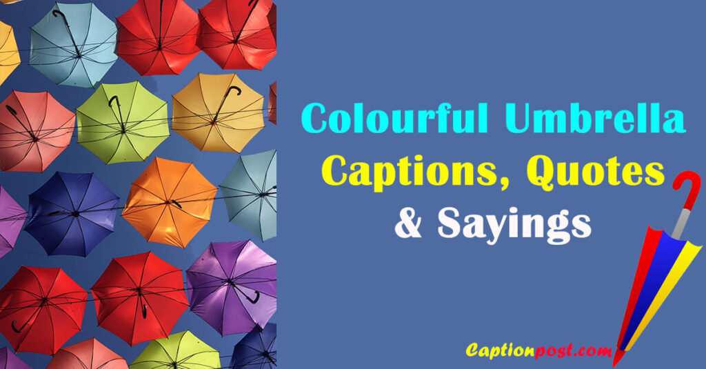 Colourful Umbrella Captions, Quotes & Sayings Captionpost