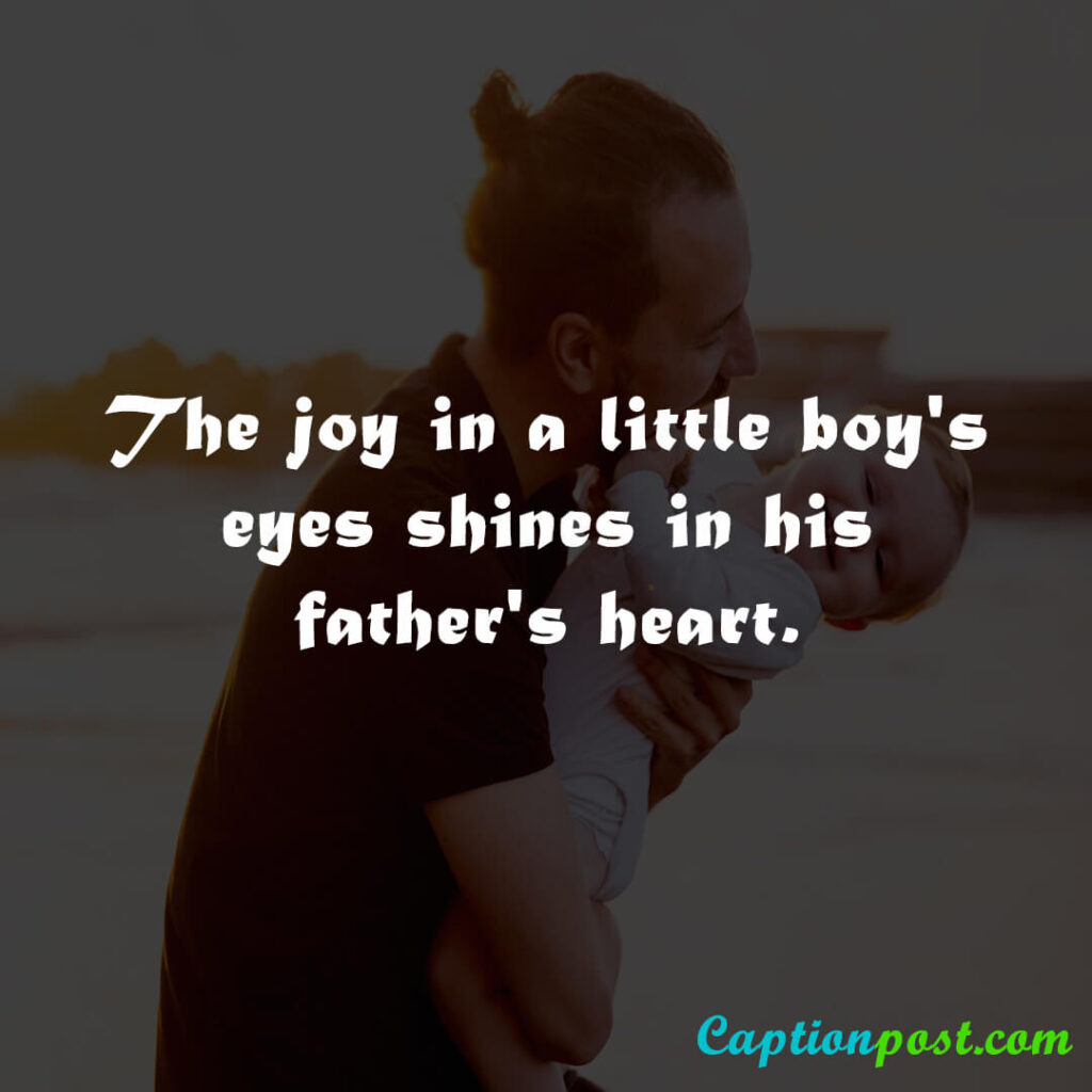The joy in a little boy's eyes shines in his father's heart.