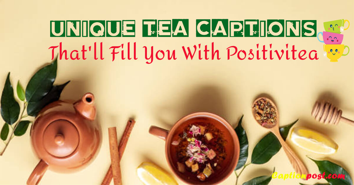 60+ Unique Tea Captions That'll Fill You With Positivitea