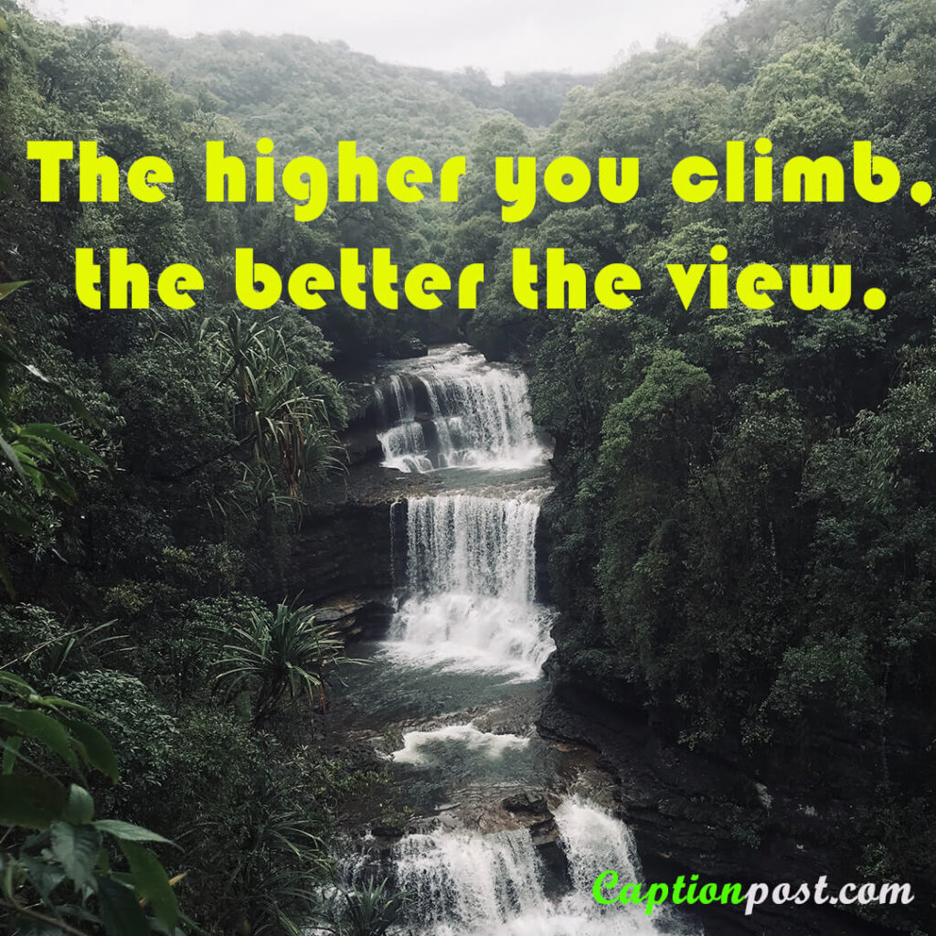 The higher you climb, the better the view.