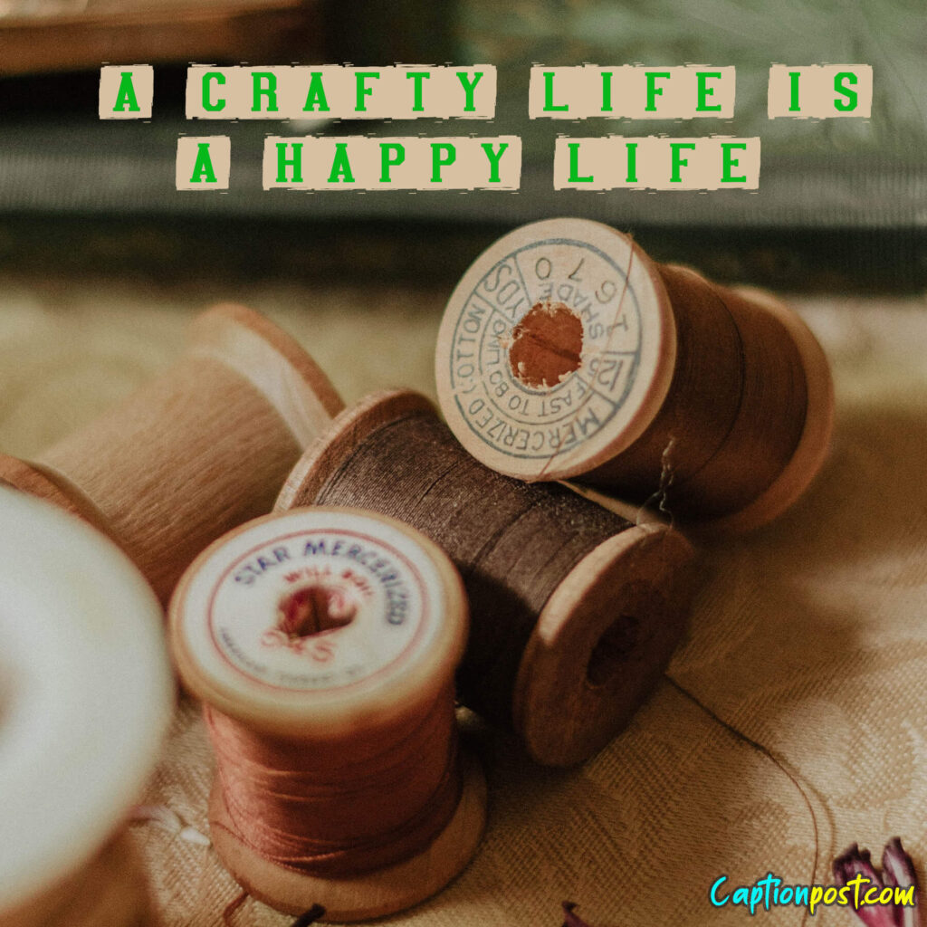 A crafty life is a happy life.  