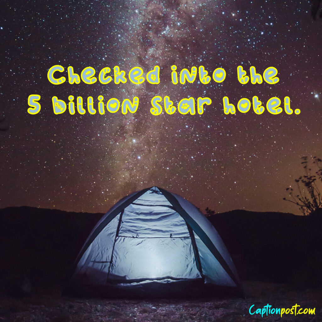 Checked into the 5 billion star hotel.