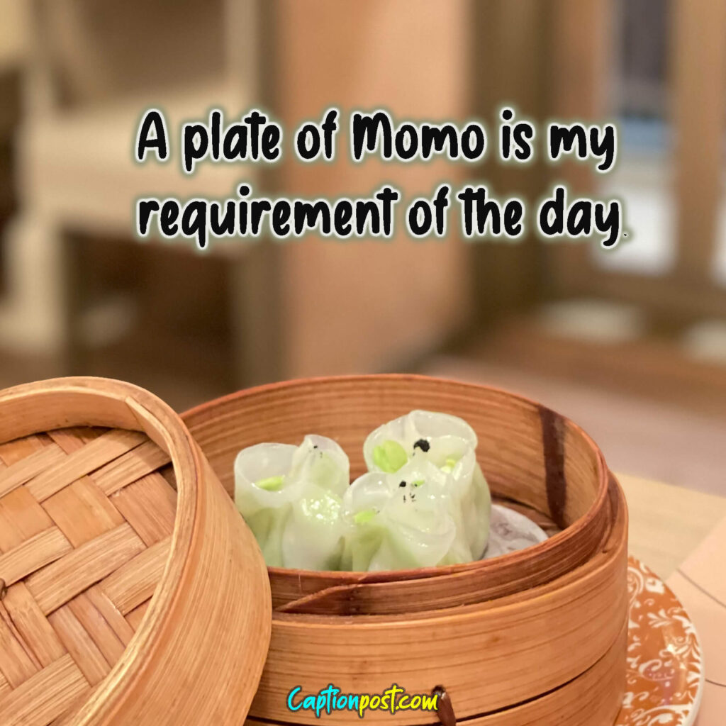A plate of Momo is my requirement of the day.
