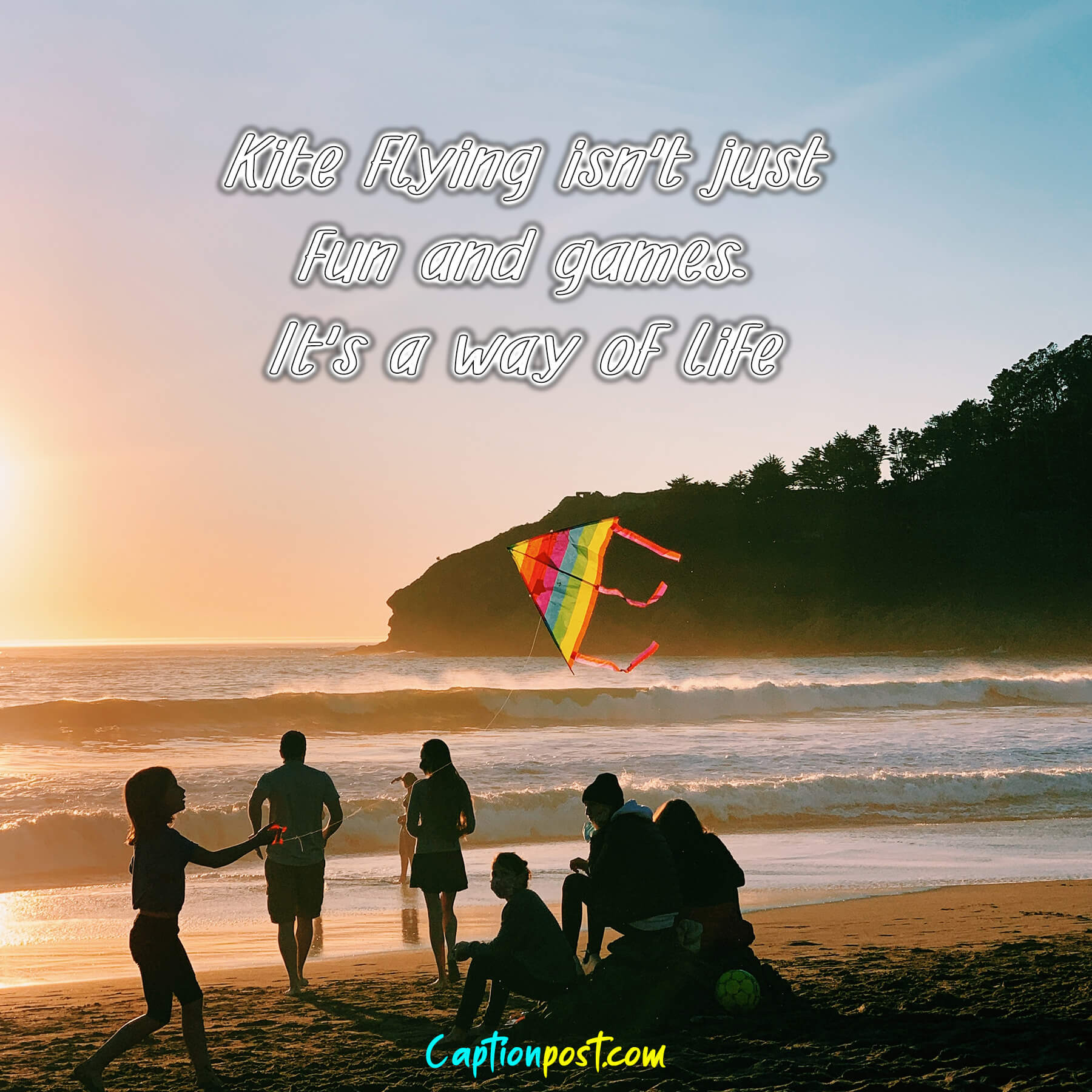Flying Kite Captions for Instagram Captionpost