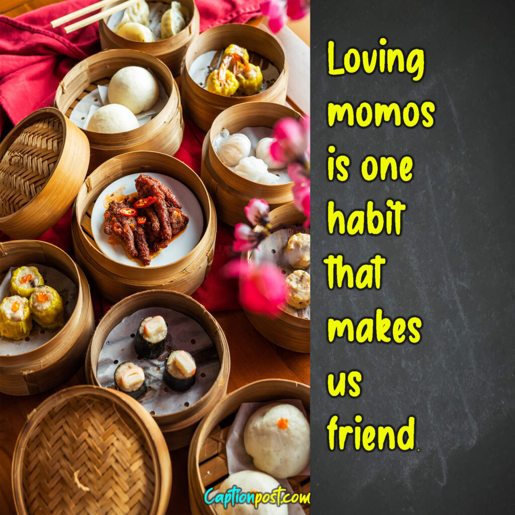 Loving momos is one habit that makes us friend.