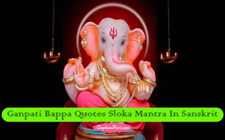 Ganpati Bappa Quotes Sloka Mantra In Sanskrit