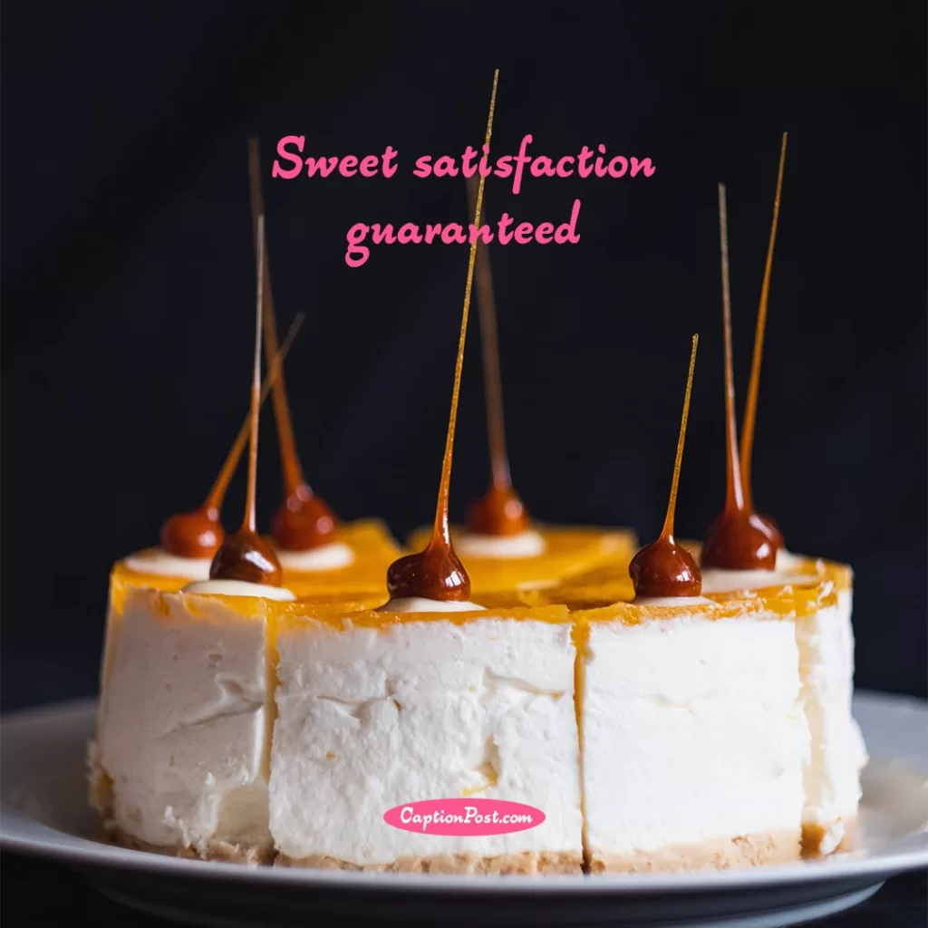 Short Cheesecake Captions For Instagram