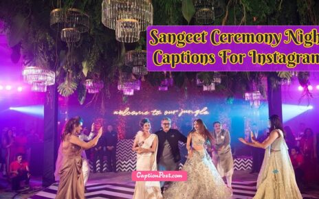 Sangeet Ceremony Night Captions For Instagram